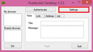 pushbullet 1.3.5 step 1
