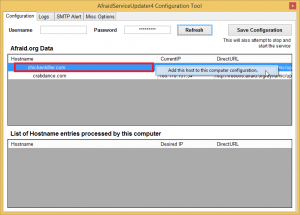 AfraidServiceUpdater4 step 7 add host