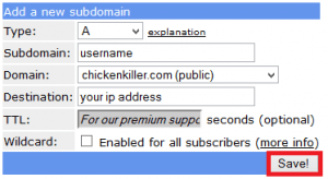 adding a subdomain