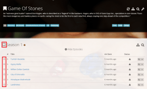 game of stones full series editor unmonitored red