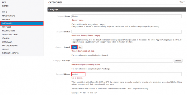 nzbget categories 1