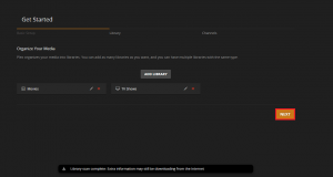 plex get started 7 libraries added