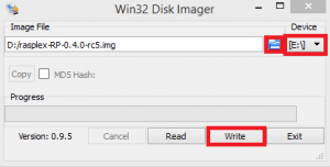 rasplex win32imager start