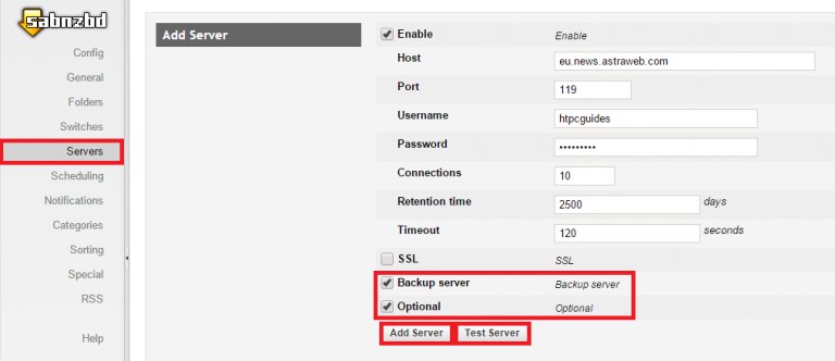 sabnzbd servers sabnzbd servers