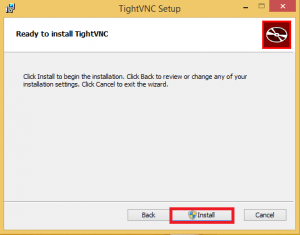 tight vnc server click install