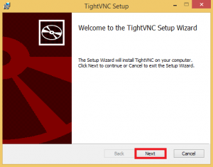 tight vnc server setup wizard