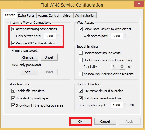 how to connect to tightvnc server