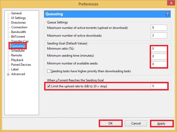 utorrent queueing all 0