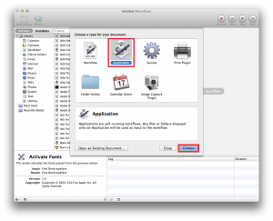 Install Mylar Mac osx automator choose Application