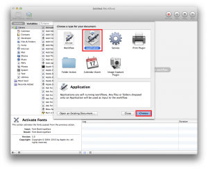 CouchPotato Automator choose Application