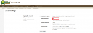 Sickbeard change search frequency