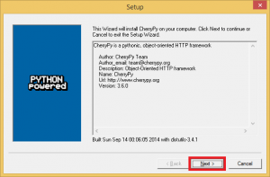 cherrypy windows step 1