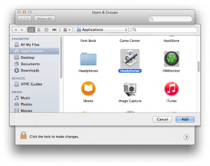 headphones add automator script