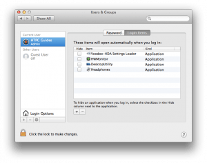 mac osx headphones automator added