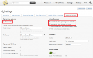 mylar advanced settings