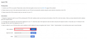 ntv enter mac address