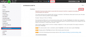 nzbget click extension scripts then choose
