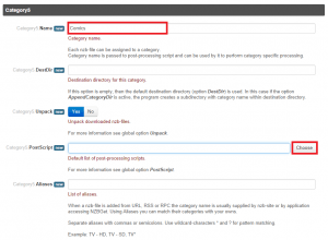 nzbget mylar comics category click choose script