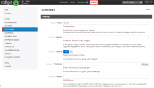 nzbget settings add category comics mylar