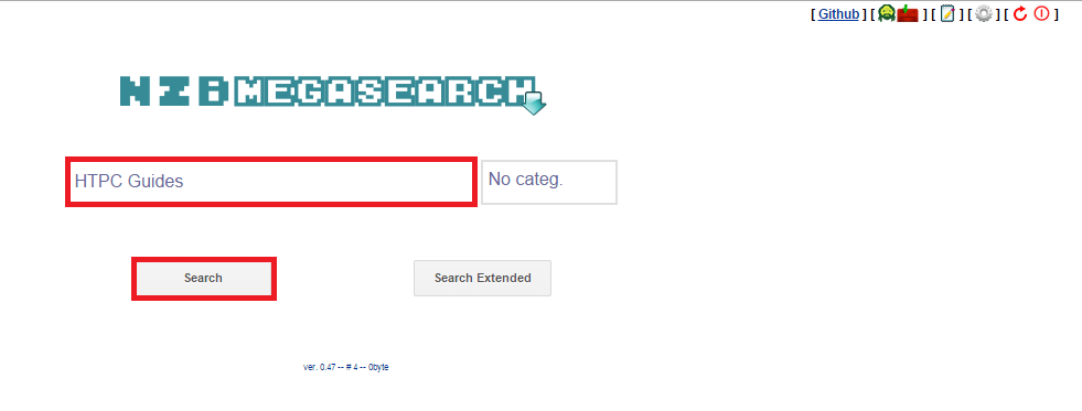 configure nzbmegasearch enter search terms