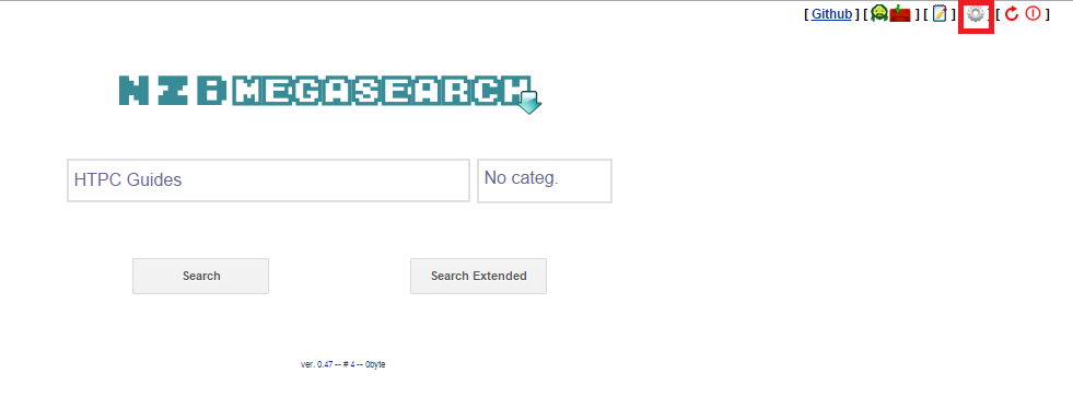 configure nzbmgetsearch search page click settings