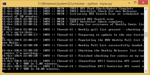 windows mylar python script running