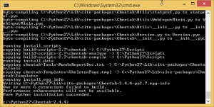 windows python cheetah installed