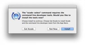 xcode install command line developer tools