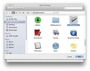 mac osx nzbmegasearch choose automator