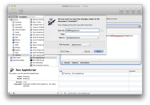 mac osx nzbmegasearch give automator name