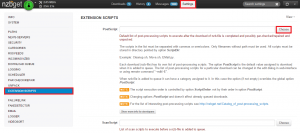 nzbget configure failurelink click postscript choose
