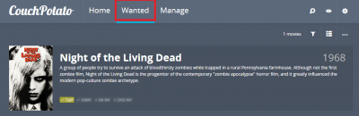 configure couchpotato wanted list
