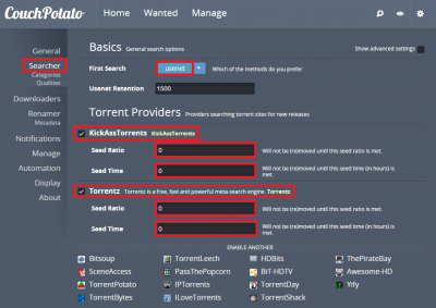 couchpotato searcher usenet then torrents