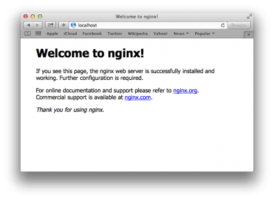 nginx welcome page mac osx