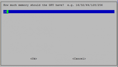 raspberry pi GPU 16MB memory change
