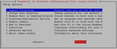 raspberry pi config finish