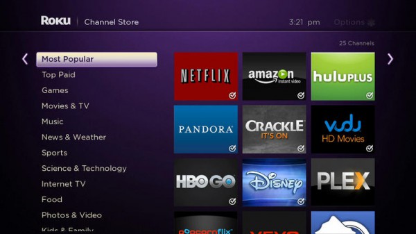 roku stick interface