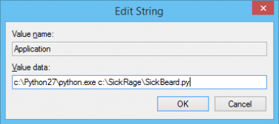 install sickrage windows service enter string