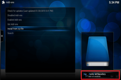 install xunity ntv kodi xbmc plugin step 5