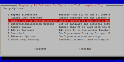 raspbian lightweight distro minibian boot to desktop