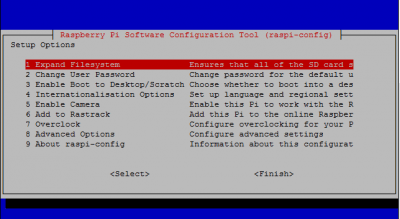 raspbian lightweight distro minibian expand filesystem