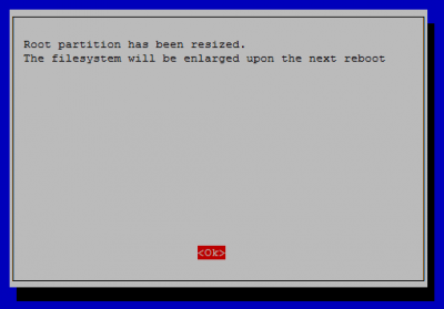 raspbian lightweight distro minibian expand filesystem done
