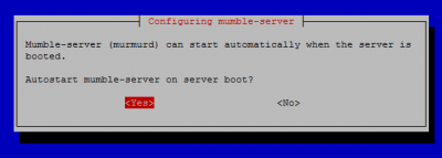 mumble server raspberry pi start on boot