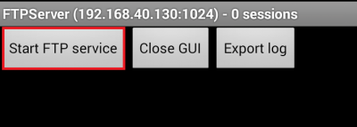 Configure Android FTP Server step 2
