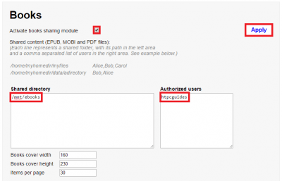 configure ubooquity step 9