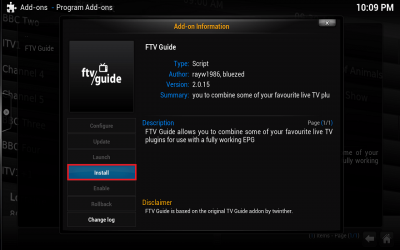 install ftv guide plugin kodi xbmc step 7