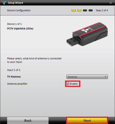 pctv tvcenter setup freeview step 2