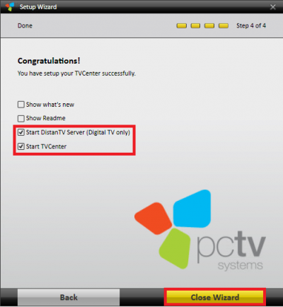 pctv tvcenter setup freeview step 5