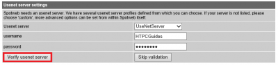 spotweb step 3 usenet server
