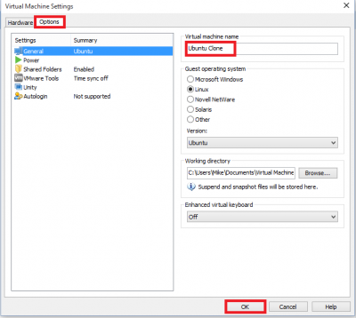 vmware vmplayer clone workaround step 6